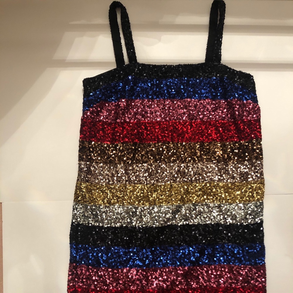 Gap Sequin Rainbow lined dress